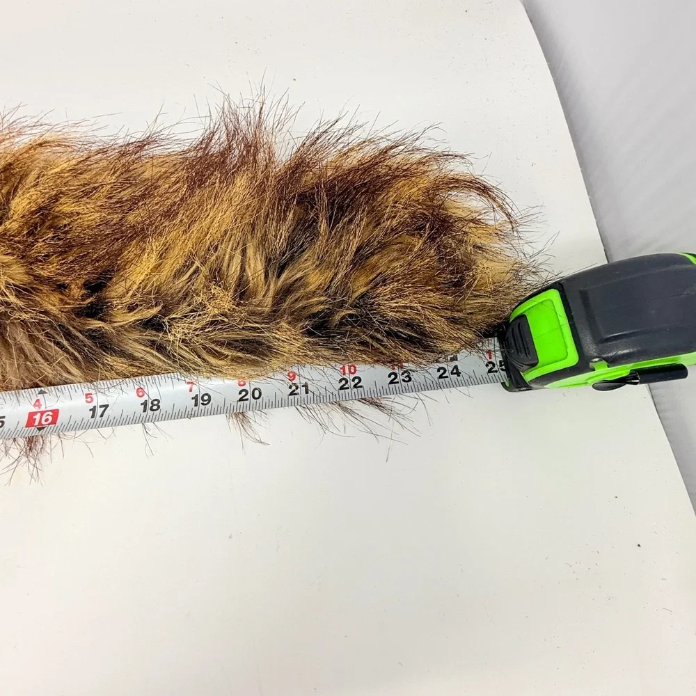 Donna Salyers Fabulous‎ Furs Scarf Collar Pull Through Faux Fur Brown qvc